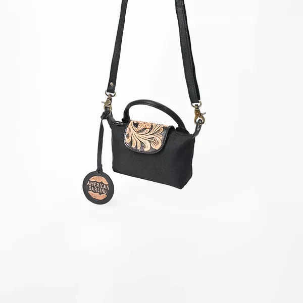American Darling Western Leather Hand Tooled Crossbody Bag