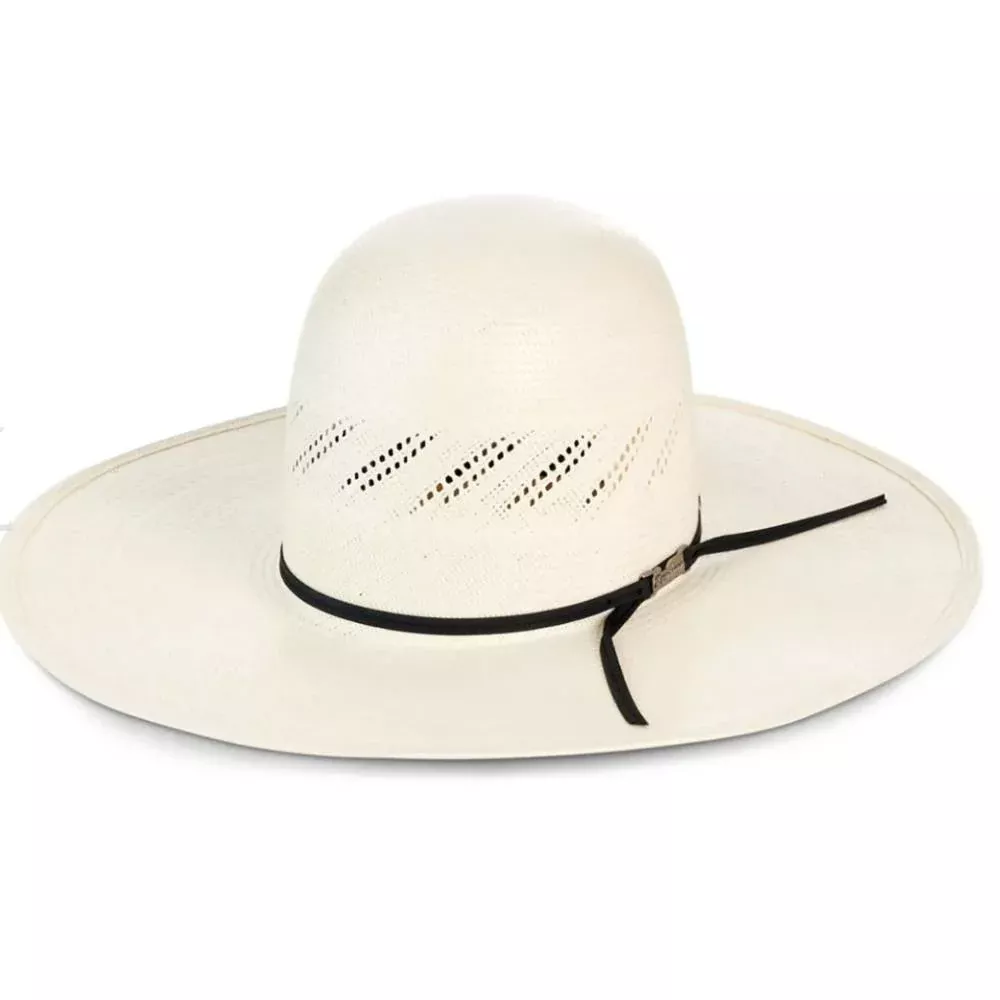 American Fancy Vent4-1/4"Straw Open Crown Hat