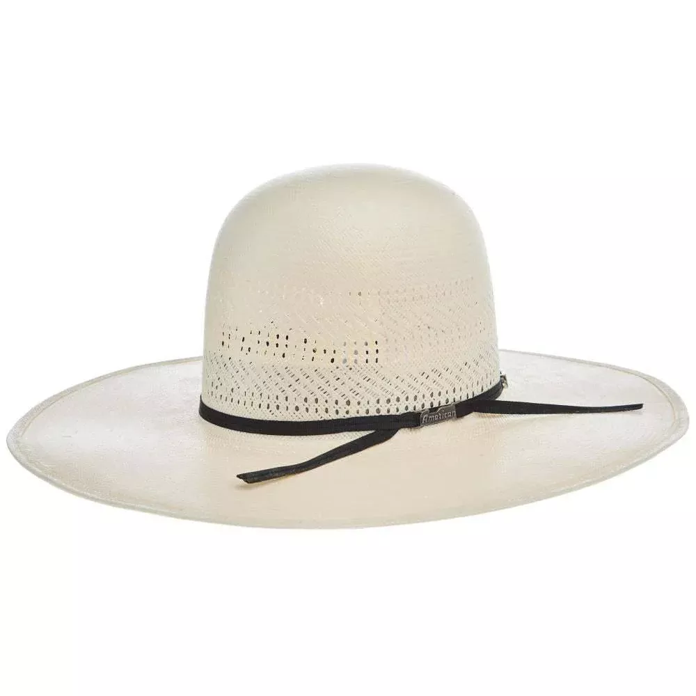 American Triple Fancy Vented 5" Brim Open Crown Straw Hat
