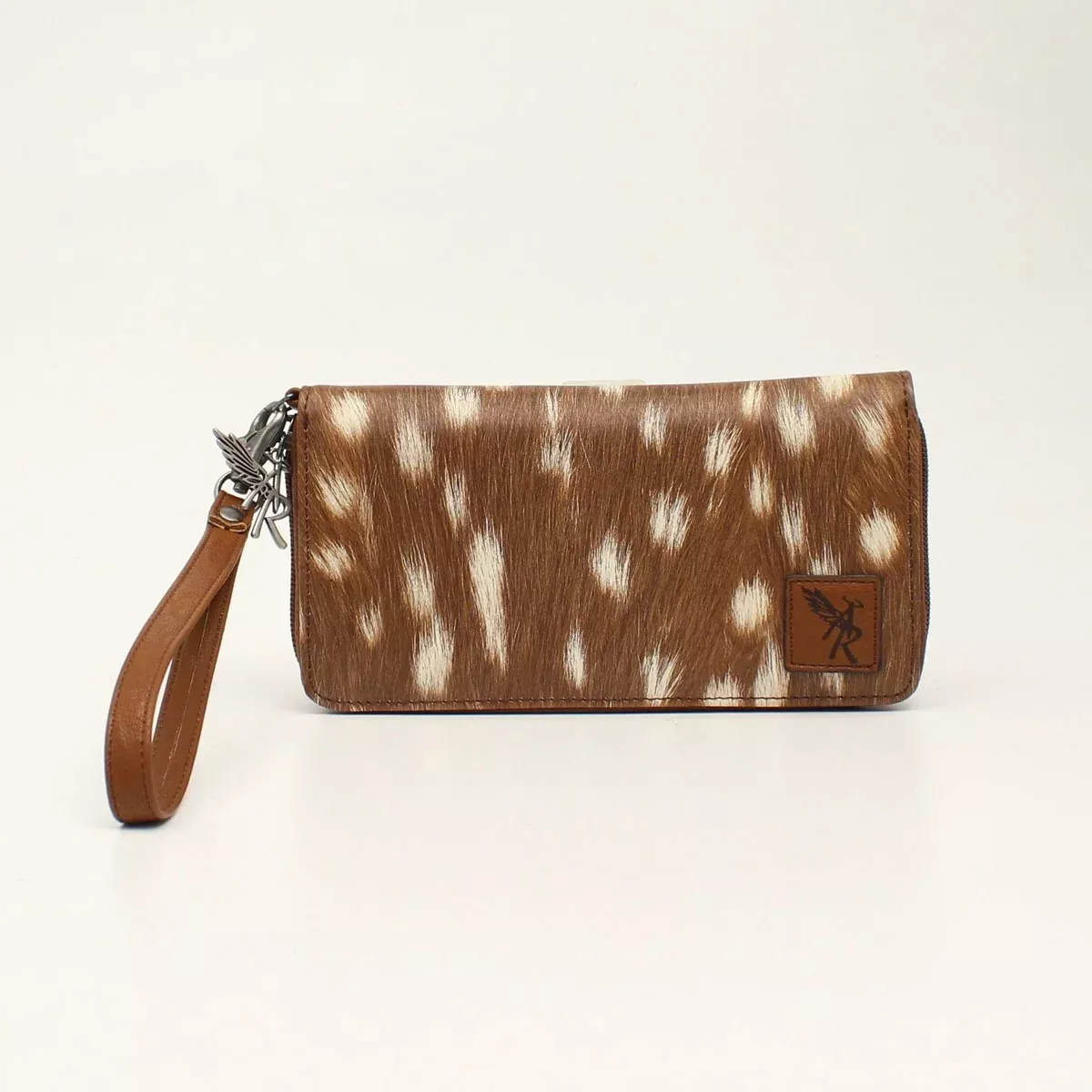 Angel Ranch Zip Deer Clutch Wallet