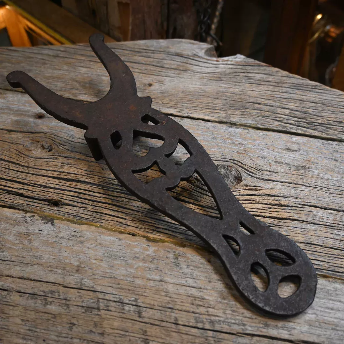 Antique Cast Iron Boot Jack w/Heart