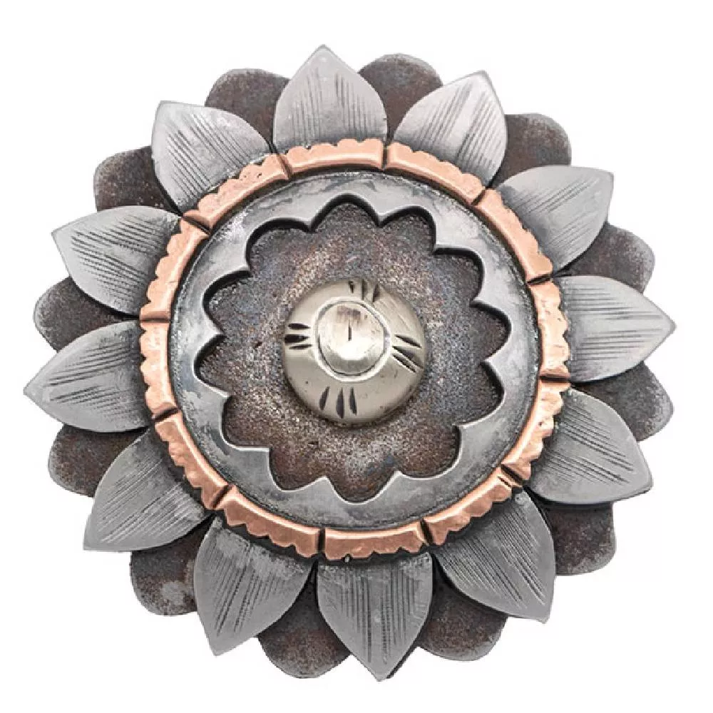 Antique Flower Screw Back Concho