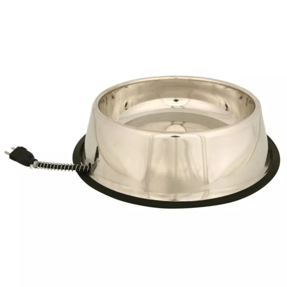 API Heated 1.25 Gallon Stainless Pet Bowl