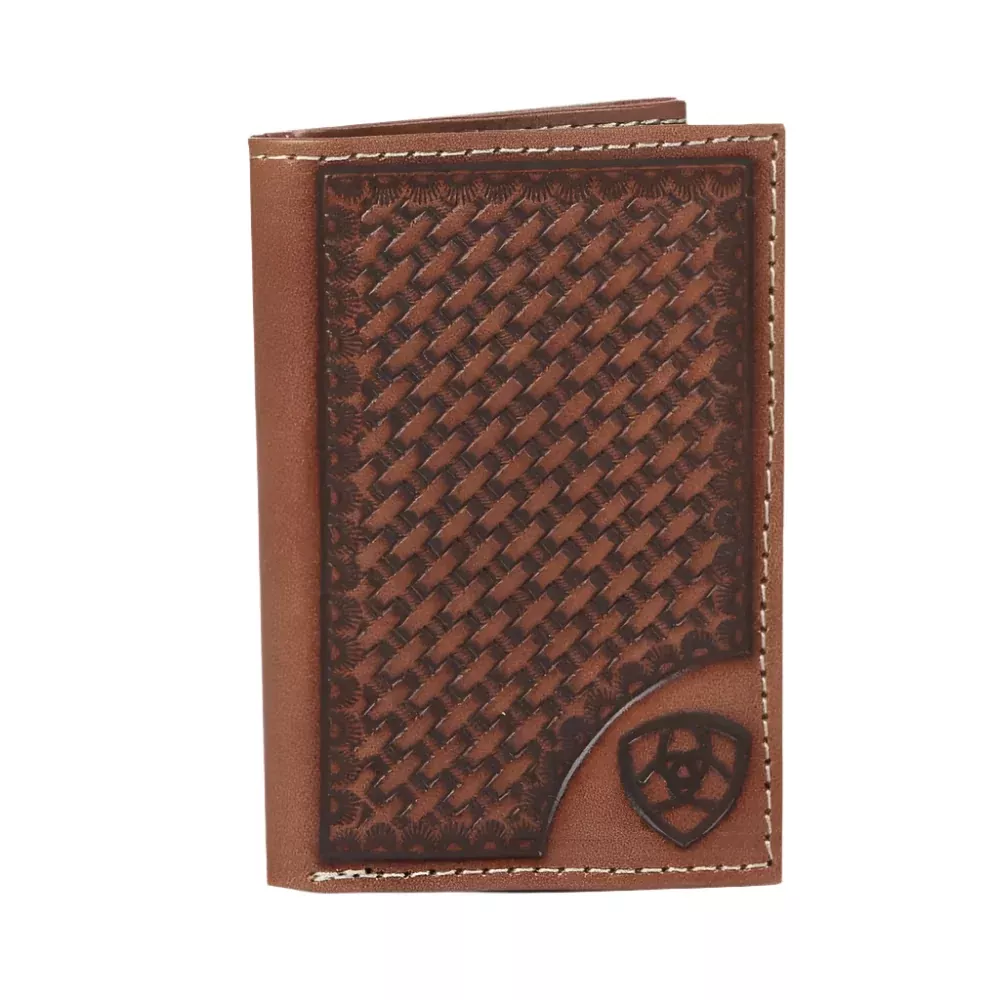 Ariat Basketweave Shield Bifold Wallet