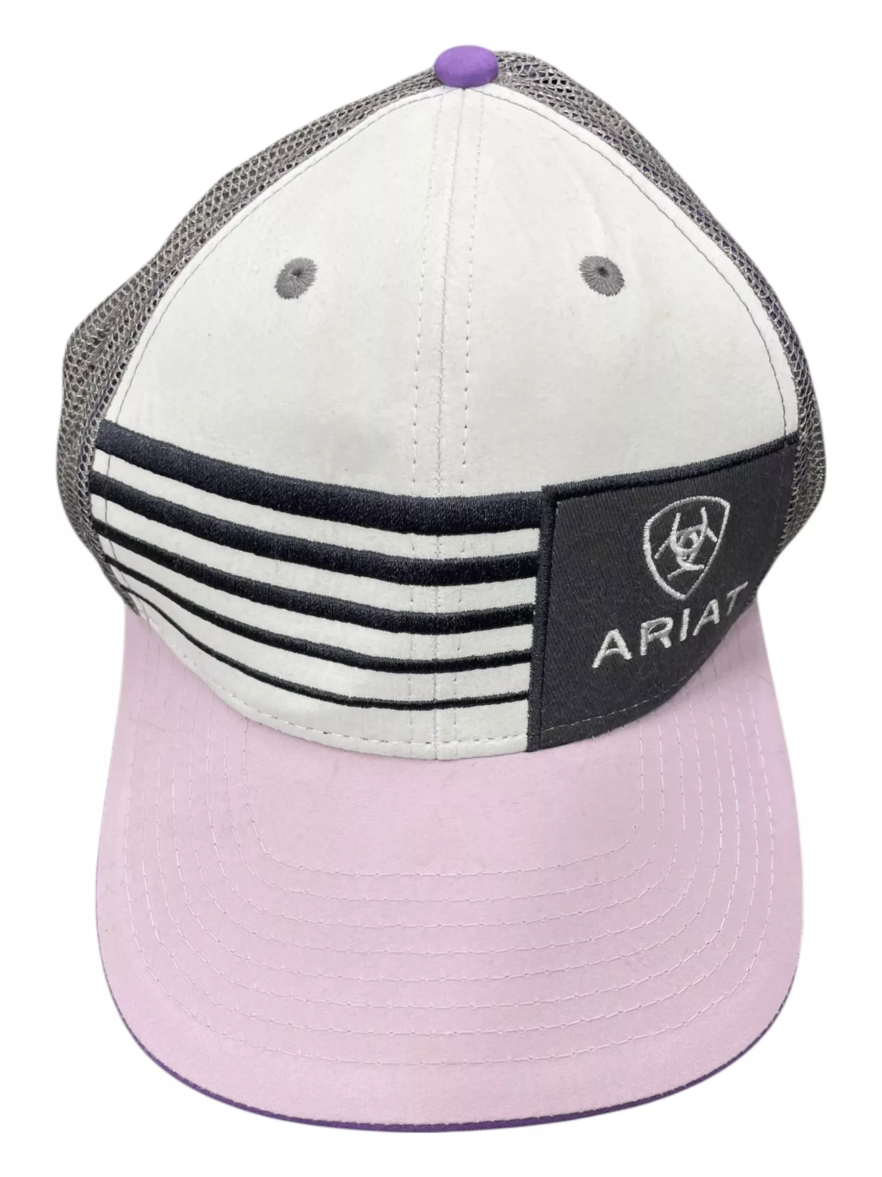 Ariat Hat - White/Gray/Pink - One Size Fits Most - USED