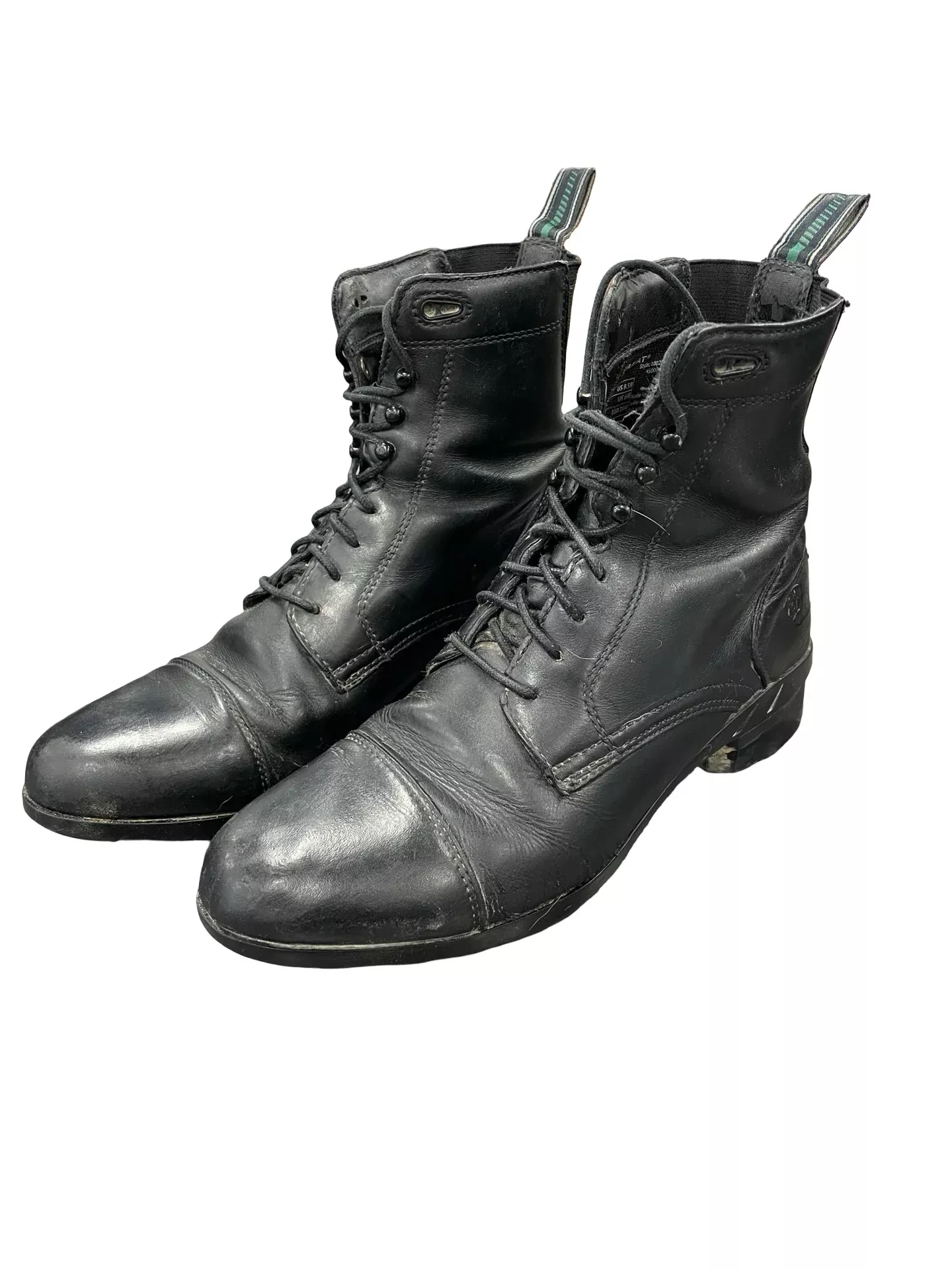 Ariat Leather Lace Paddock Boots - Black - 8.5B - USED