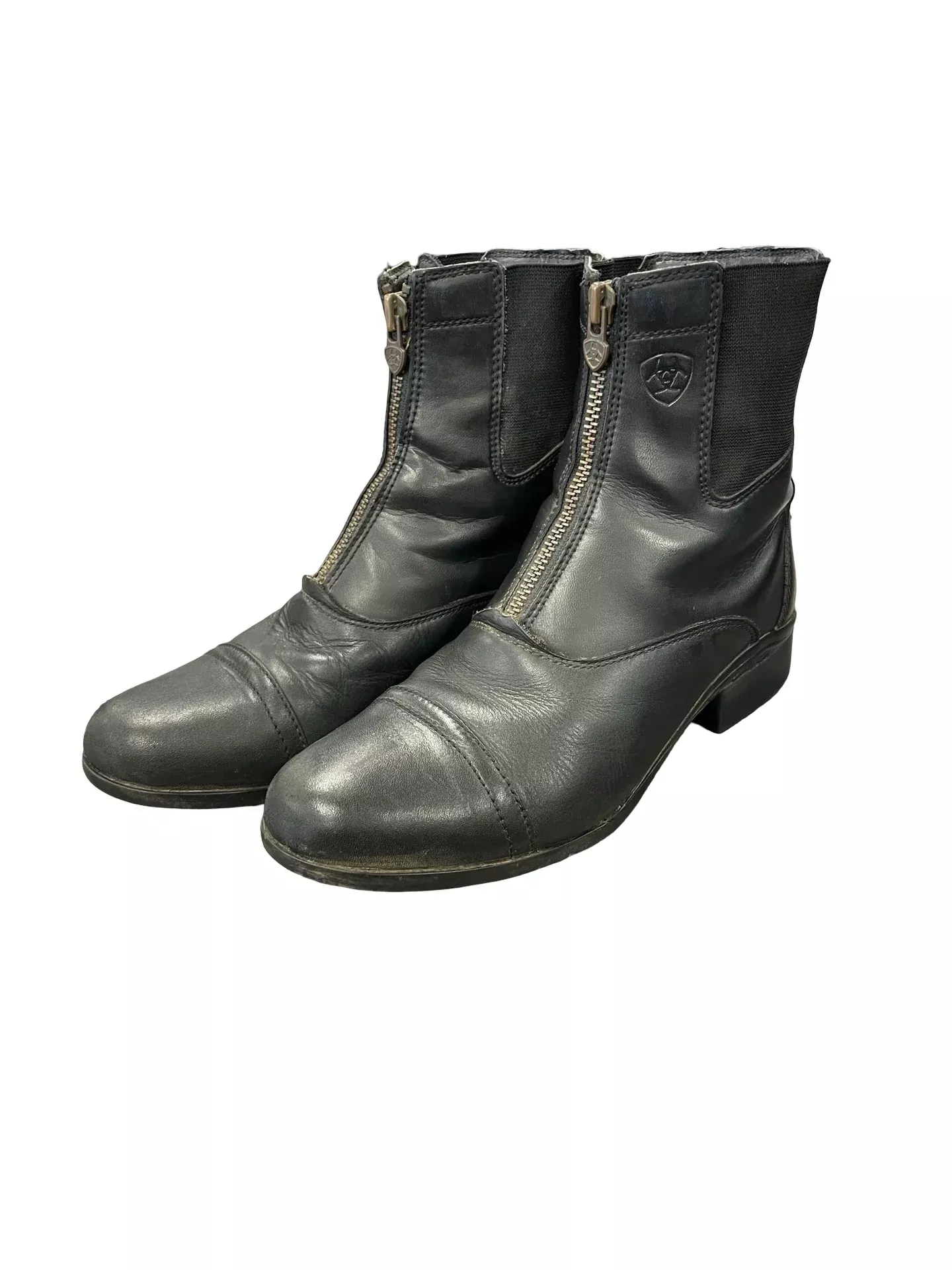 Ariat Leather Zip Paddock Boots - Black - 9.5B - USED