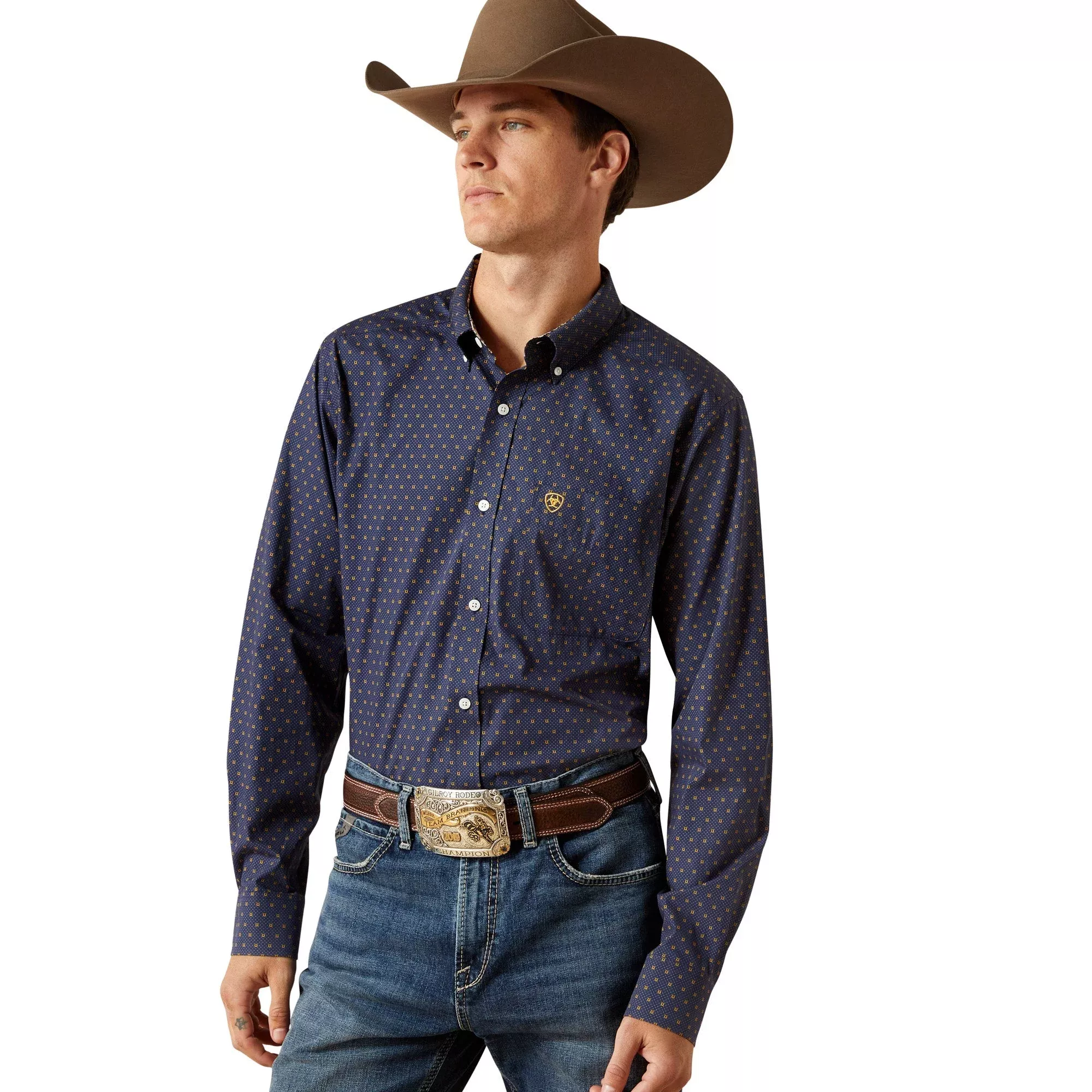 Ariat Men's Wrinkle Free Daven Fitted Shirt