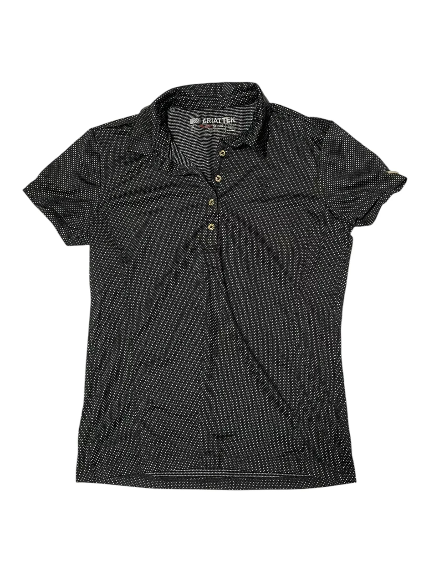 Ariat Polo - Black/White Polka Dot - M - USED