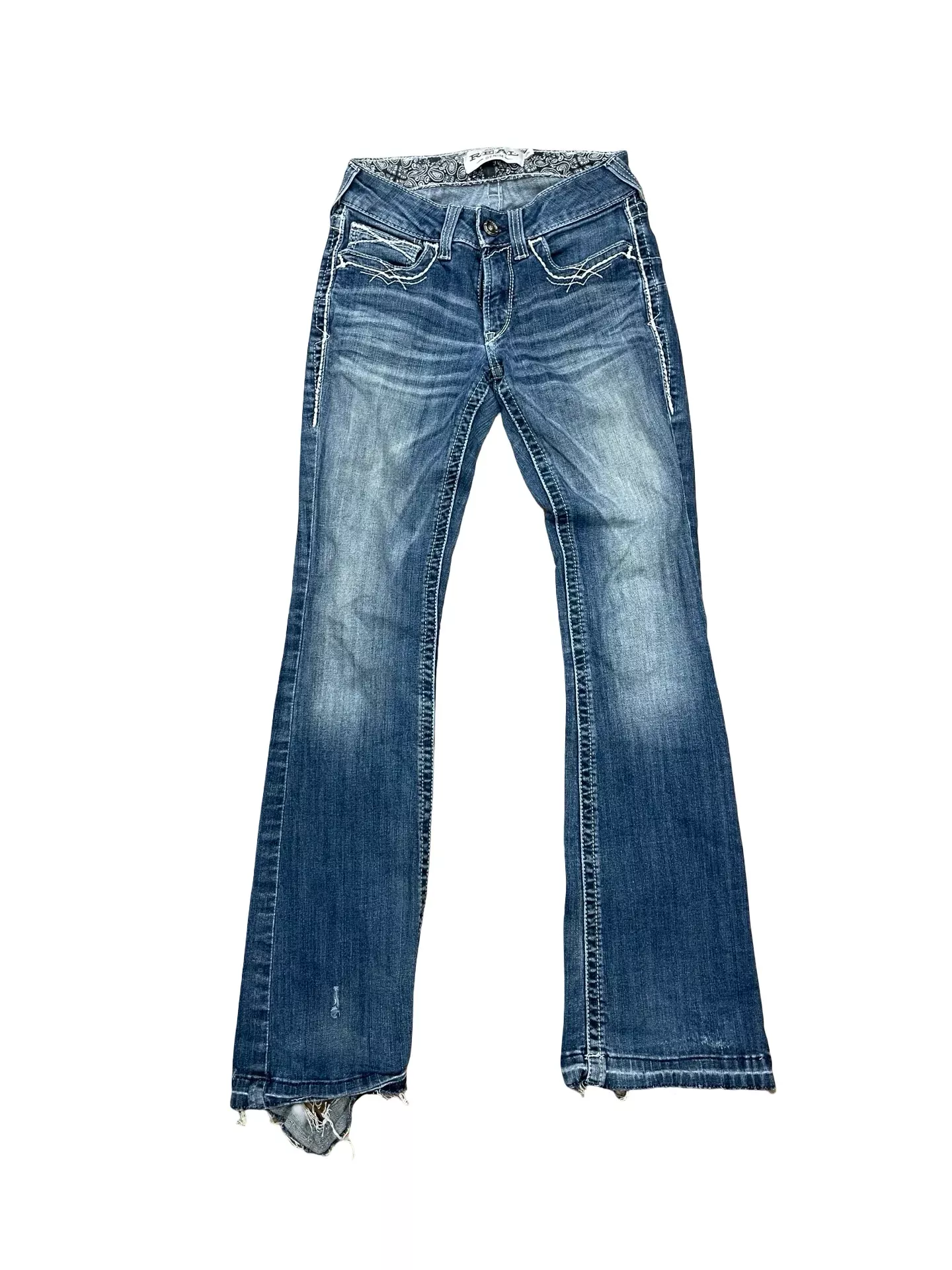 Ariat Real Mid Rise Boot Jeans - Marine - 27R - USED