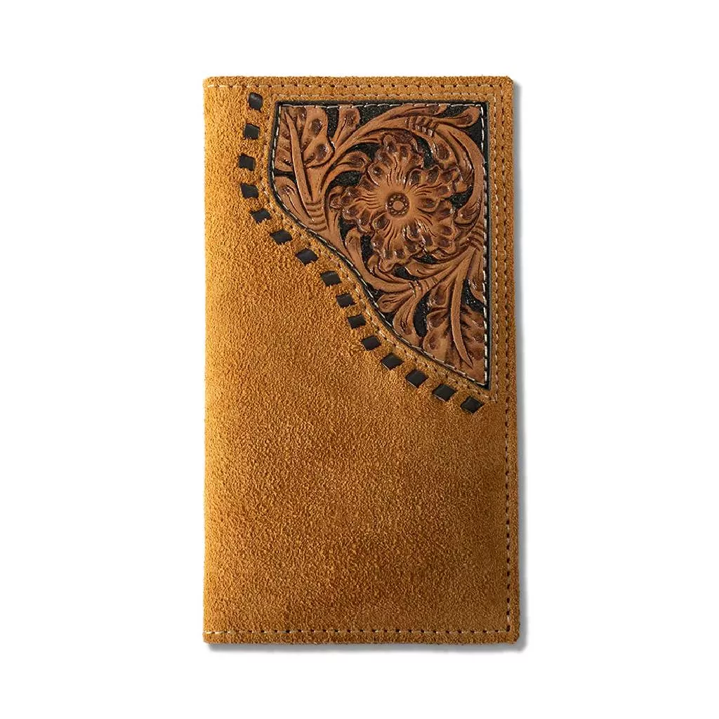 Ariat Roughout Floral Overlay Wallet