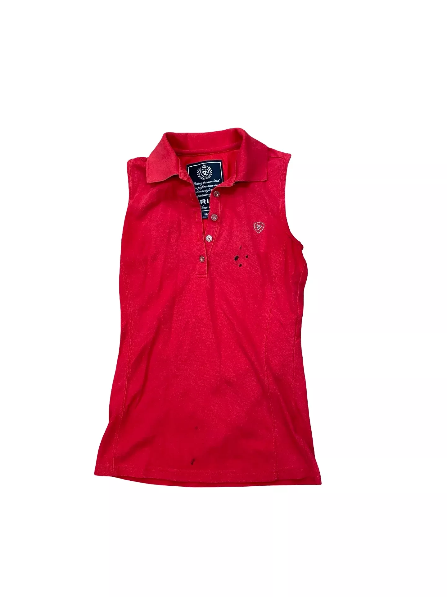 Ariat Sleeveless Polo - Red - XS - USED