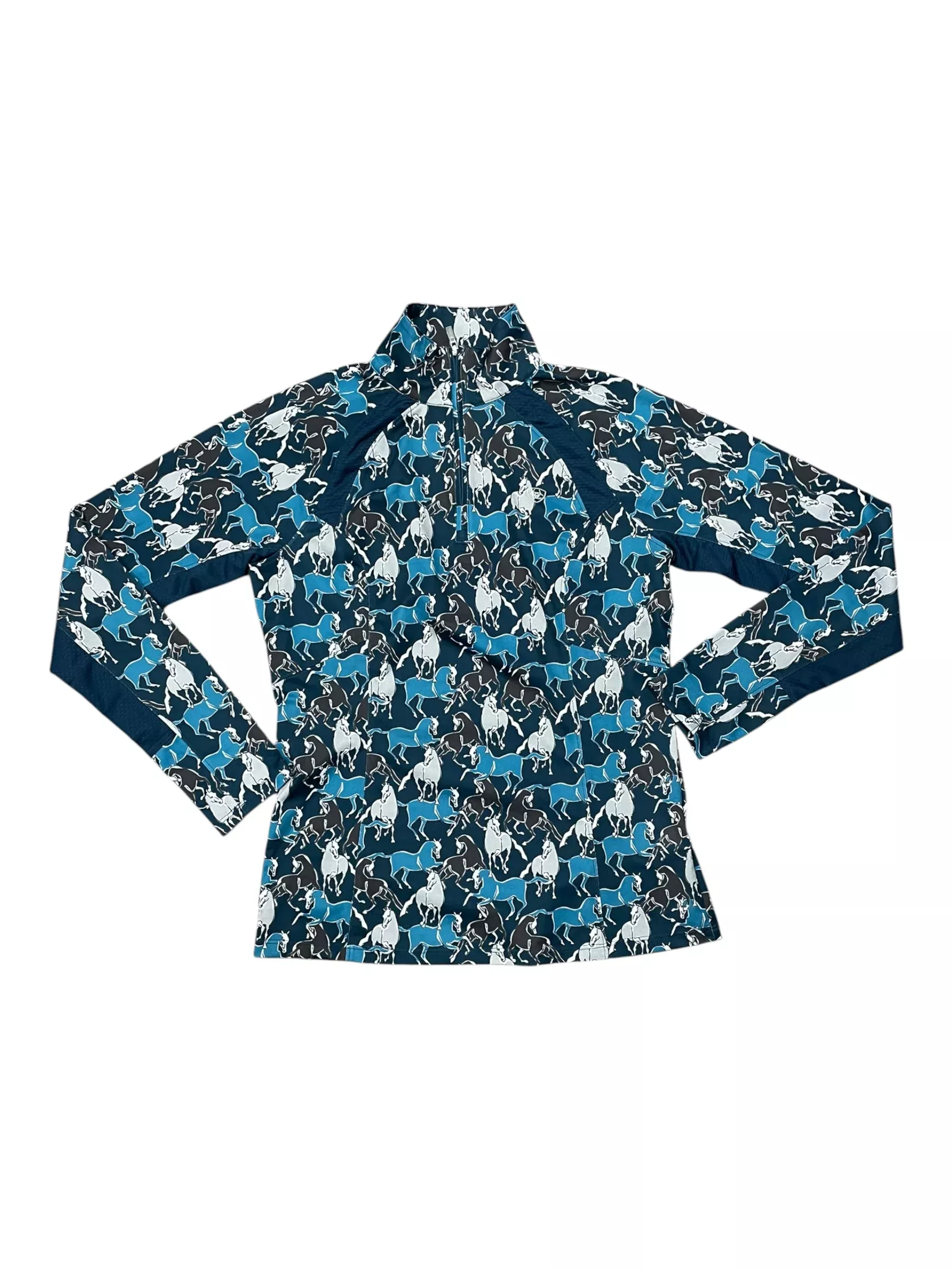 Ariat Sun Shirt - Blue/Horses - S - USED