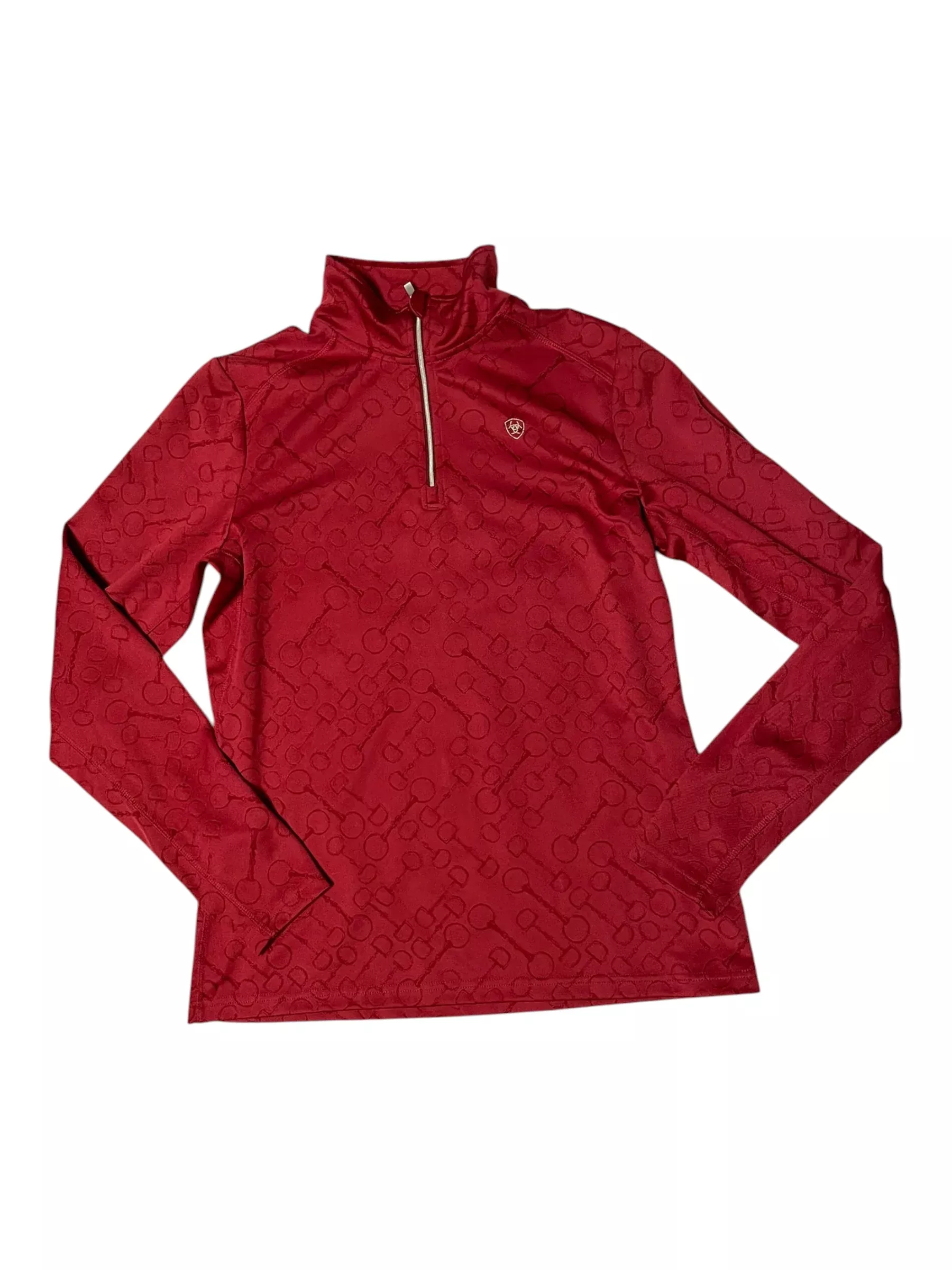 Ariat Winter 1/4 Zip - Red/Bits - L - USED
