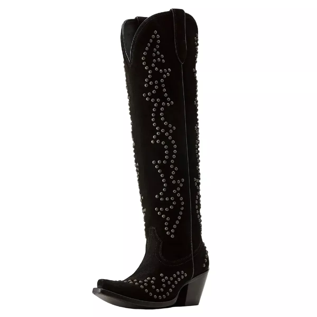 Ariat Women's Vixen X Toe StuddedBlack Suede Boot