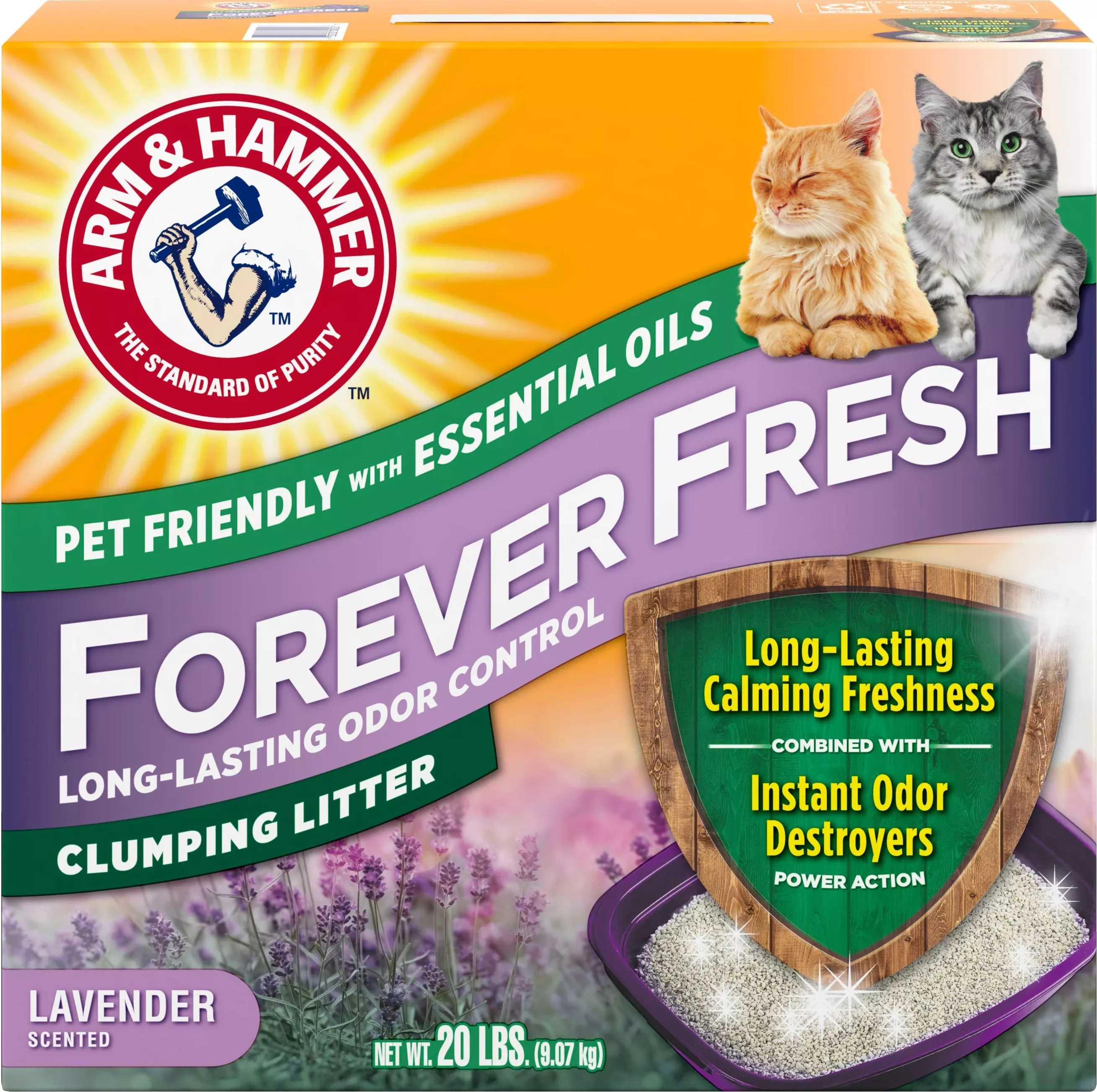 Arm & Hammer Forever Fresh Clumping Cat Litter Lavender 20 lb