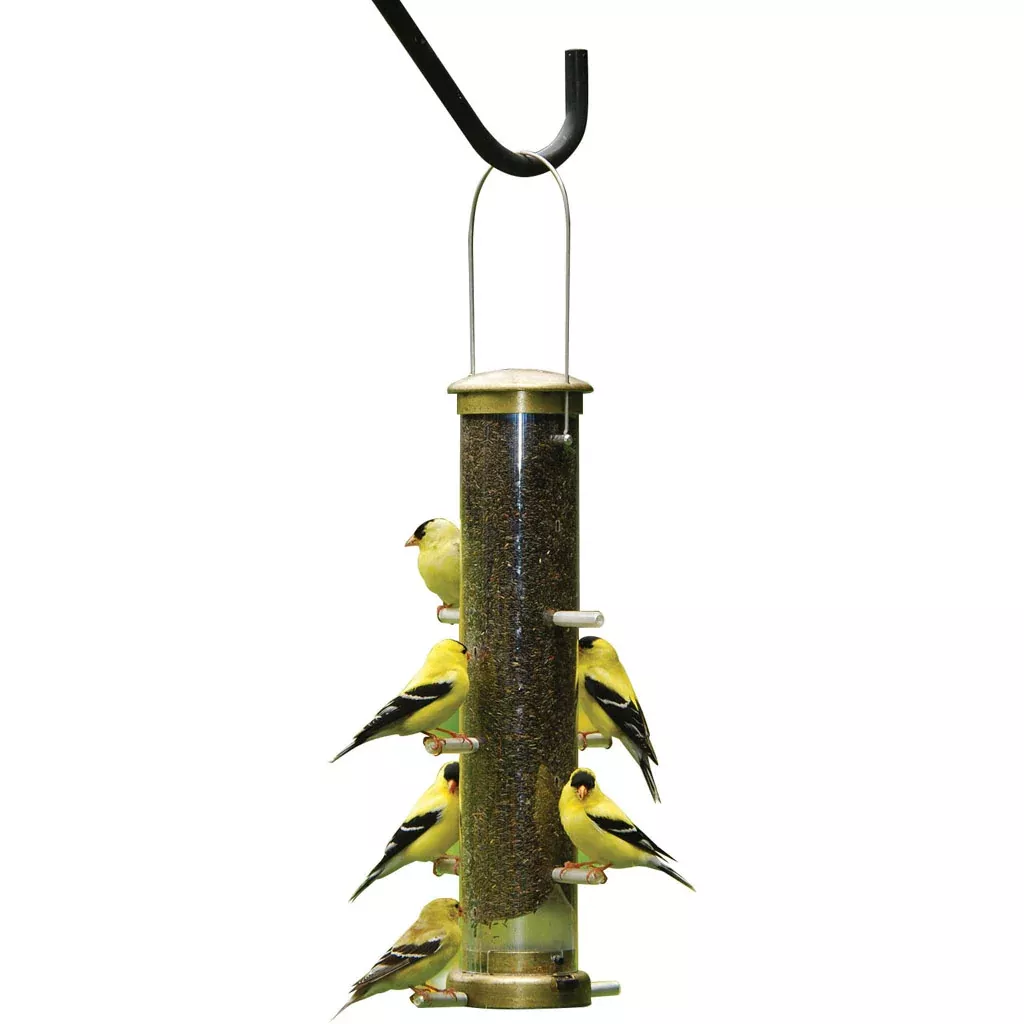Aspects Quick-Clean Finch Tube Feeder, 14 in, Brass
