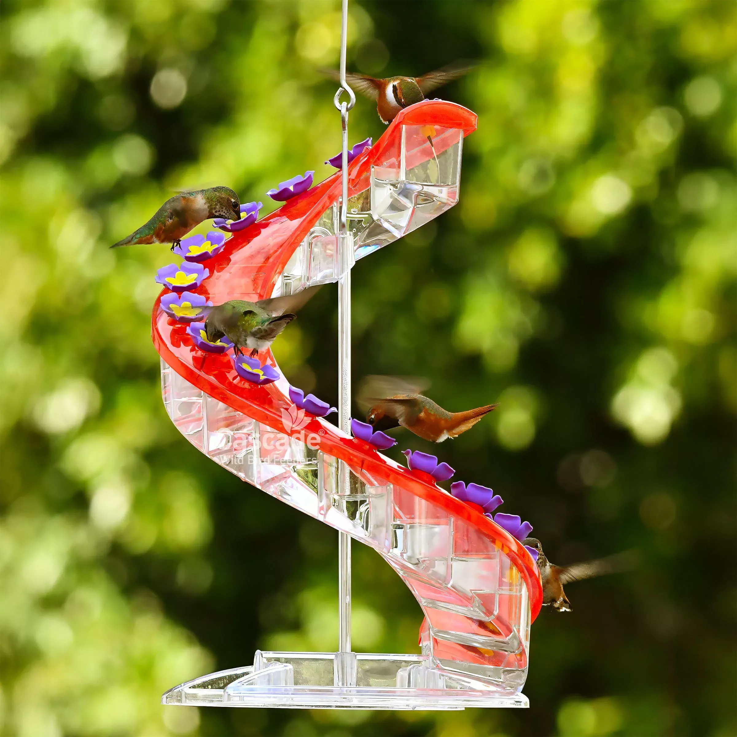 Audubon Cascade Helix Hummingbird Feeder Red 11.75 oz