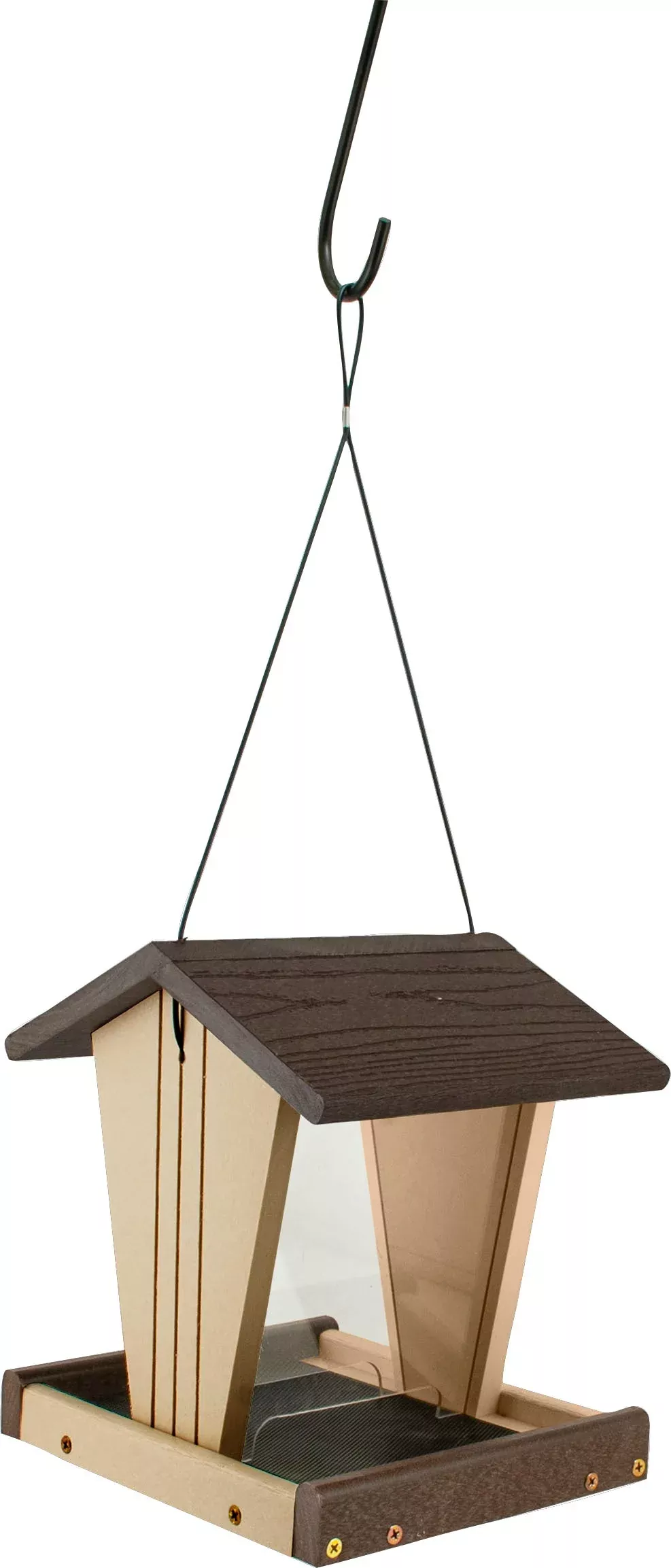 Audubon Going Green Hopper Bird Feeder, 2.5 lb Capacity, Tan/Brown