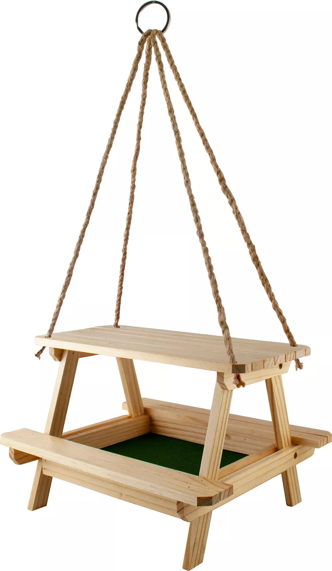 Audubon Lake & Cabin Picnic Table Platform Bird Feeder 1.5 lb Natural