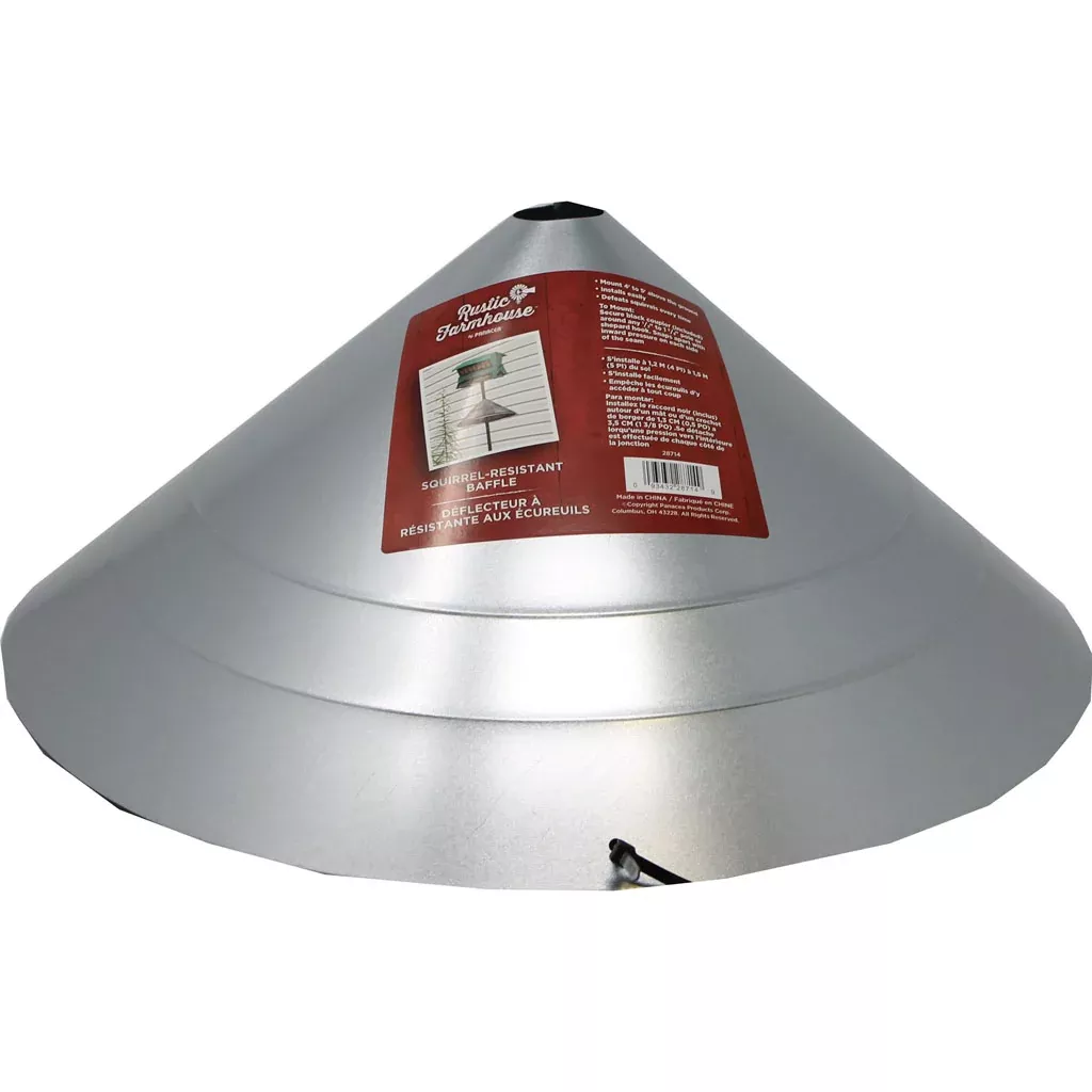 Audubon Rustic Farmhouse Squirrel-Resistant Baffle 18 Inch