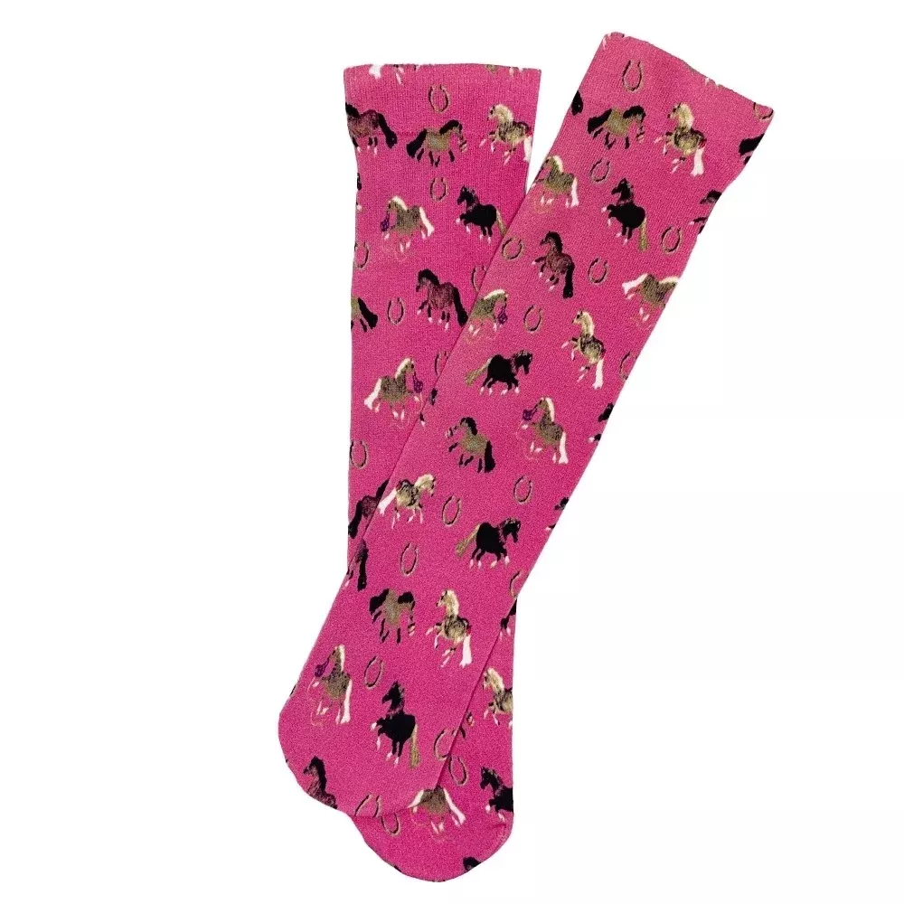 AWST Int'l Kids Lila Puff Ponies Socks