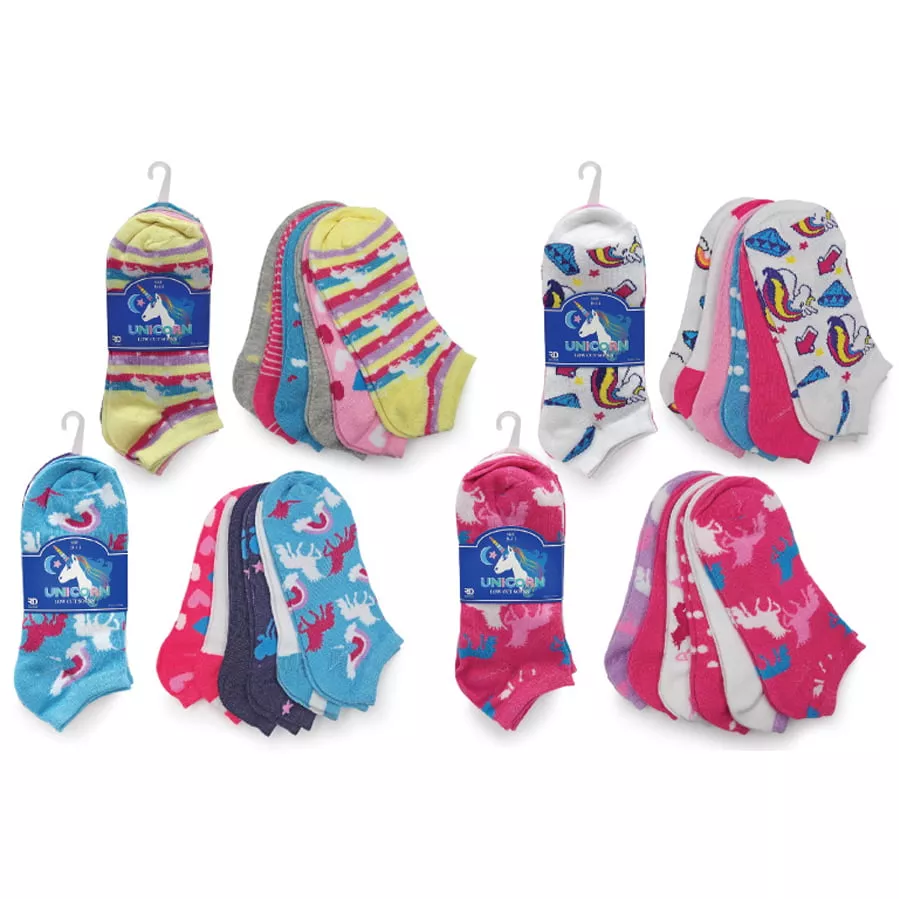 AWST International Ladies Unicorn Assorted Socks – 6 Pack