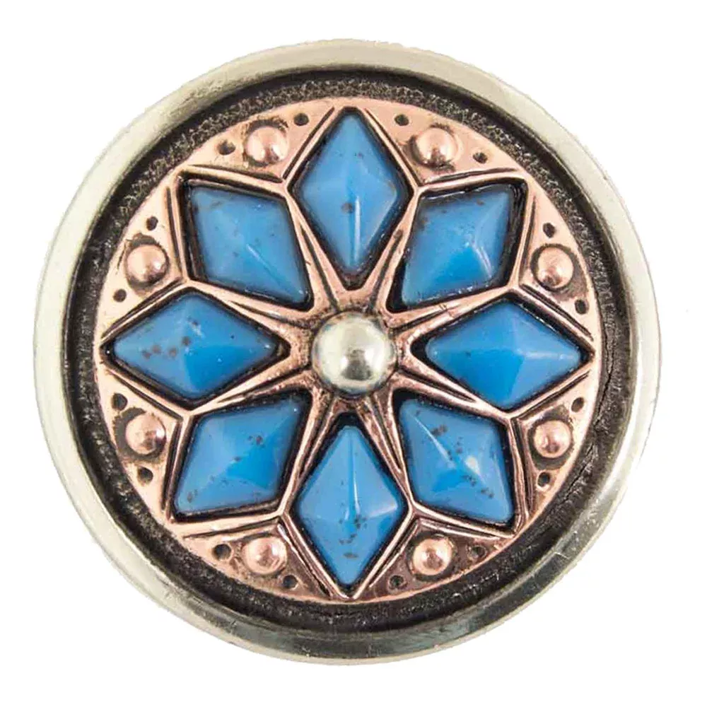 Aztec Blue Flower Concho