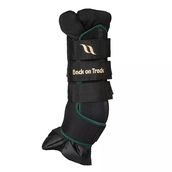Back On Track Horse Leg Pair Royal Quick Wraps Deluxe Polyester Black Flexible Protective Boots