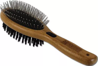 Bamboo Groom Combo Brush with Bristles & Pins – Large