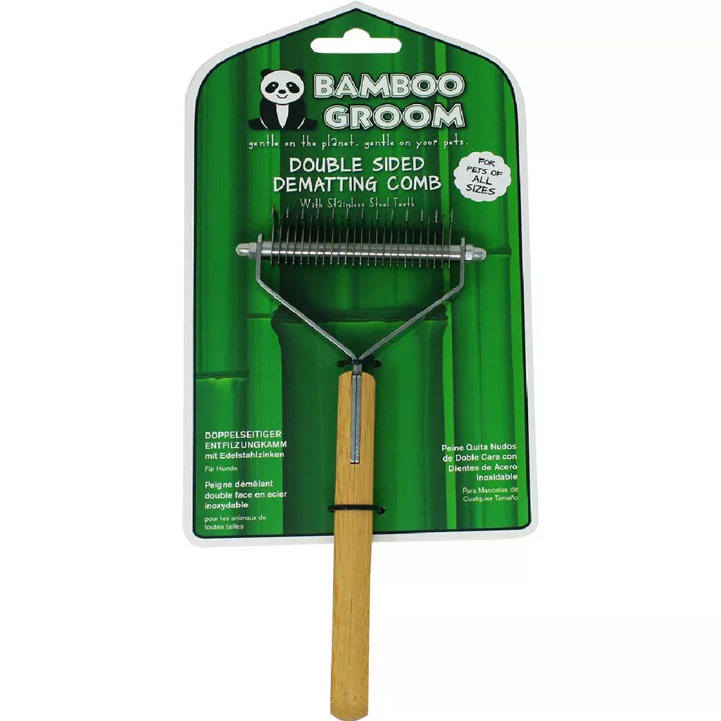 Bamboo Groom Double-Sided Dematting Comb