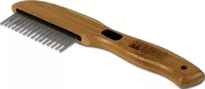Bamboo Groom Rotating Pin Comb with 31 Rounded Pins