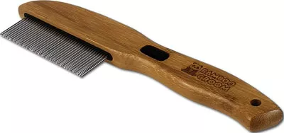 Bamboo Groom Rotating Pin Comb with 41 Rounded Pins