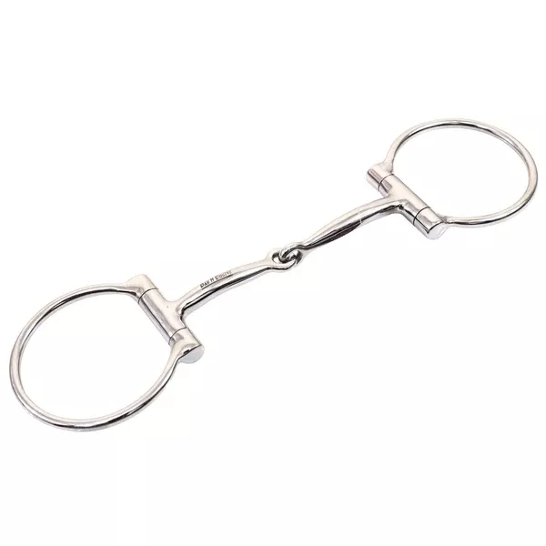 Bar H Equine Stainless Steel Smooth Mouth Broken D Ring Bit