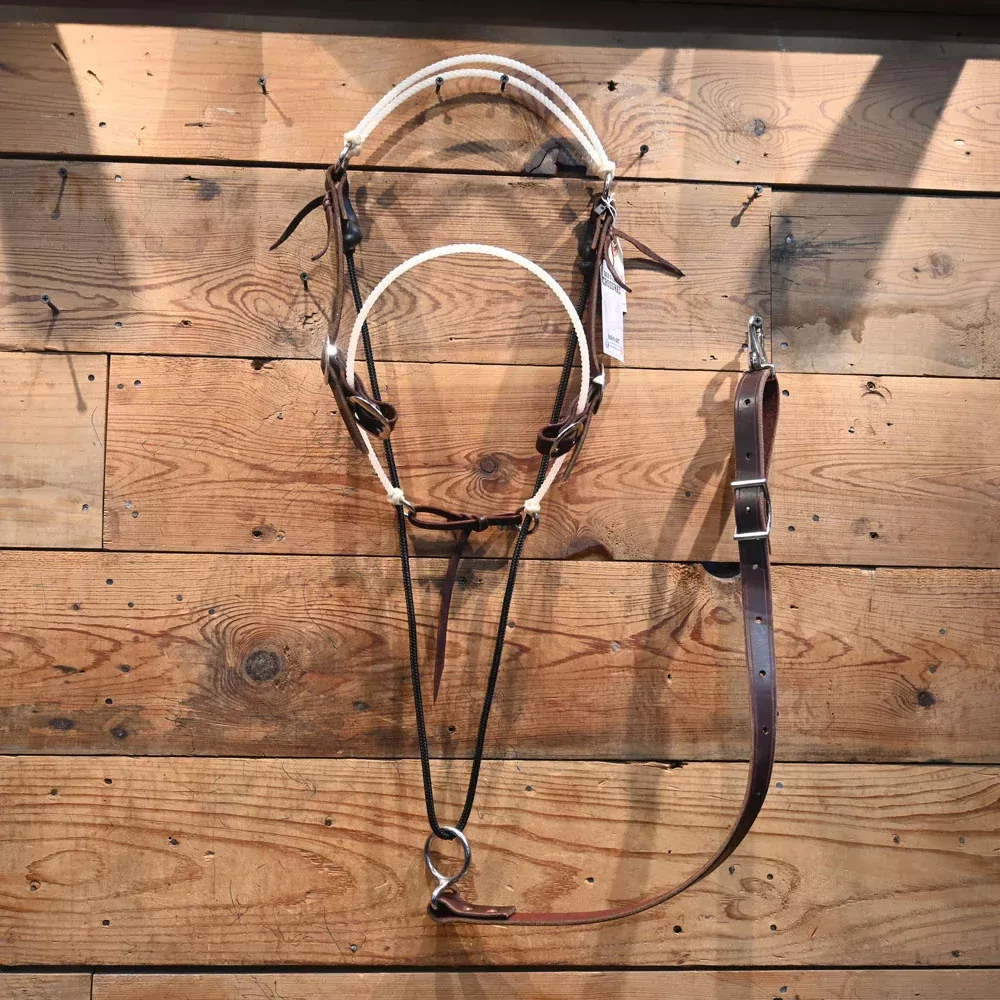 BAR-O-ABIT White Crossway Headsetter w/Buckles
