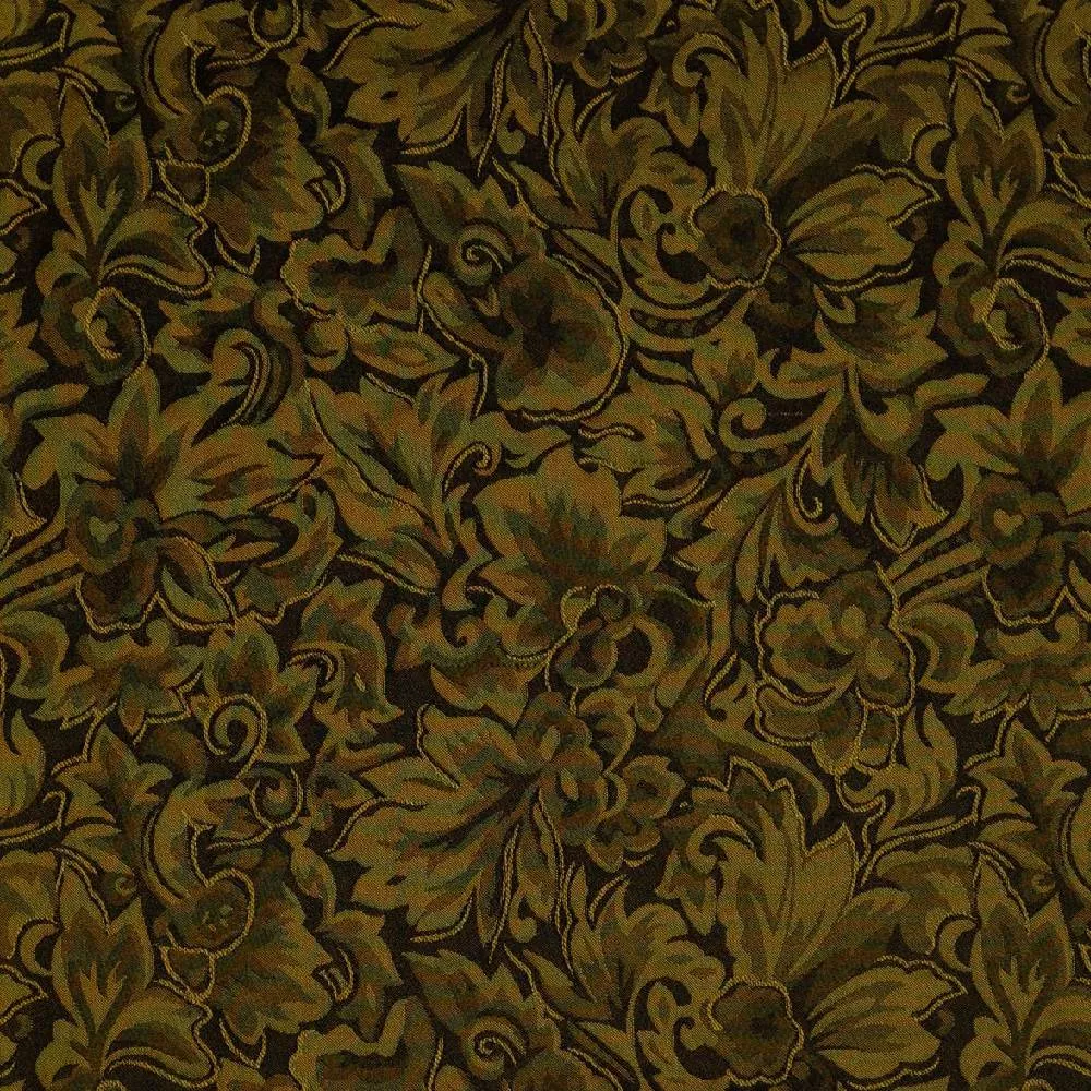 Baroque Olive Silk Scarf - 20"
