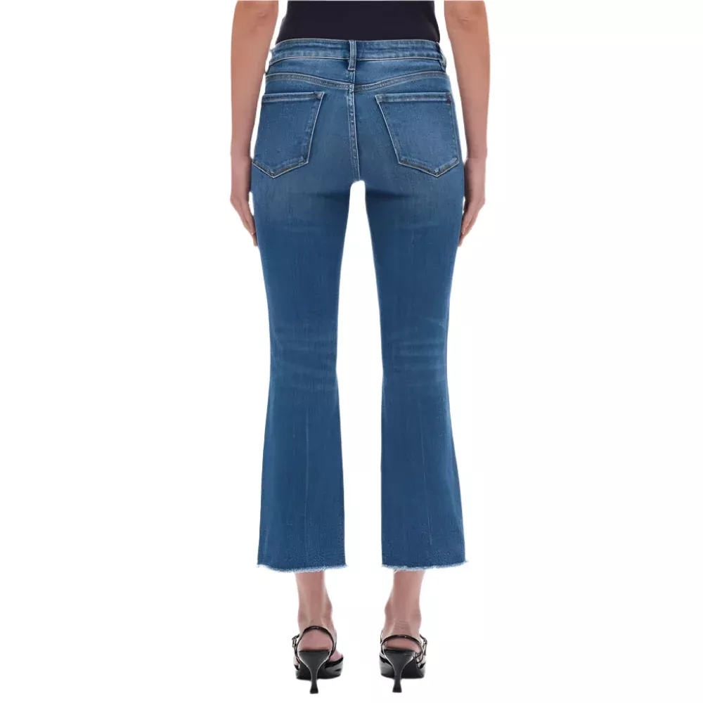 Bayeas Mid Rise Cropped Boot Cut Jeans