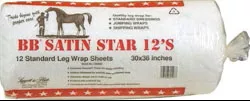 BB Satin Star Standard Leg Wrap Sheets – 30 x 36 in, 12 pk
