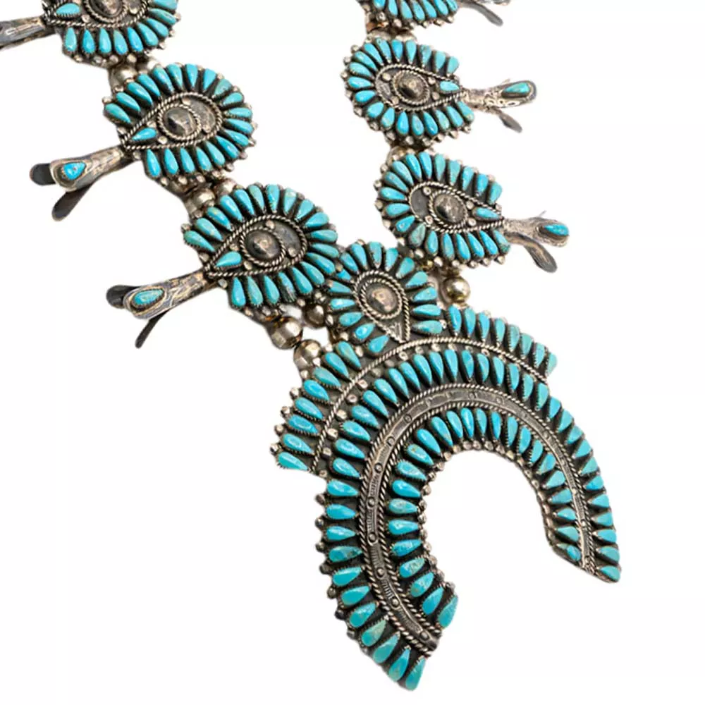 Begay Navajo Squash Blossom Necklace