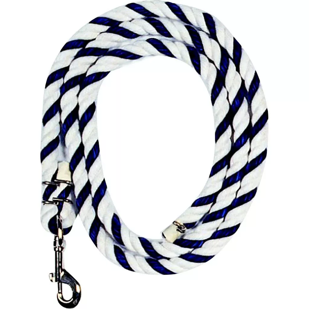 Beiler's Cotton Lead Rope with Swivel Snap Red/White 6 ft