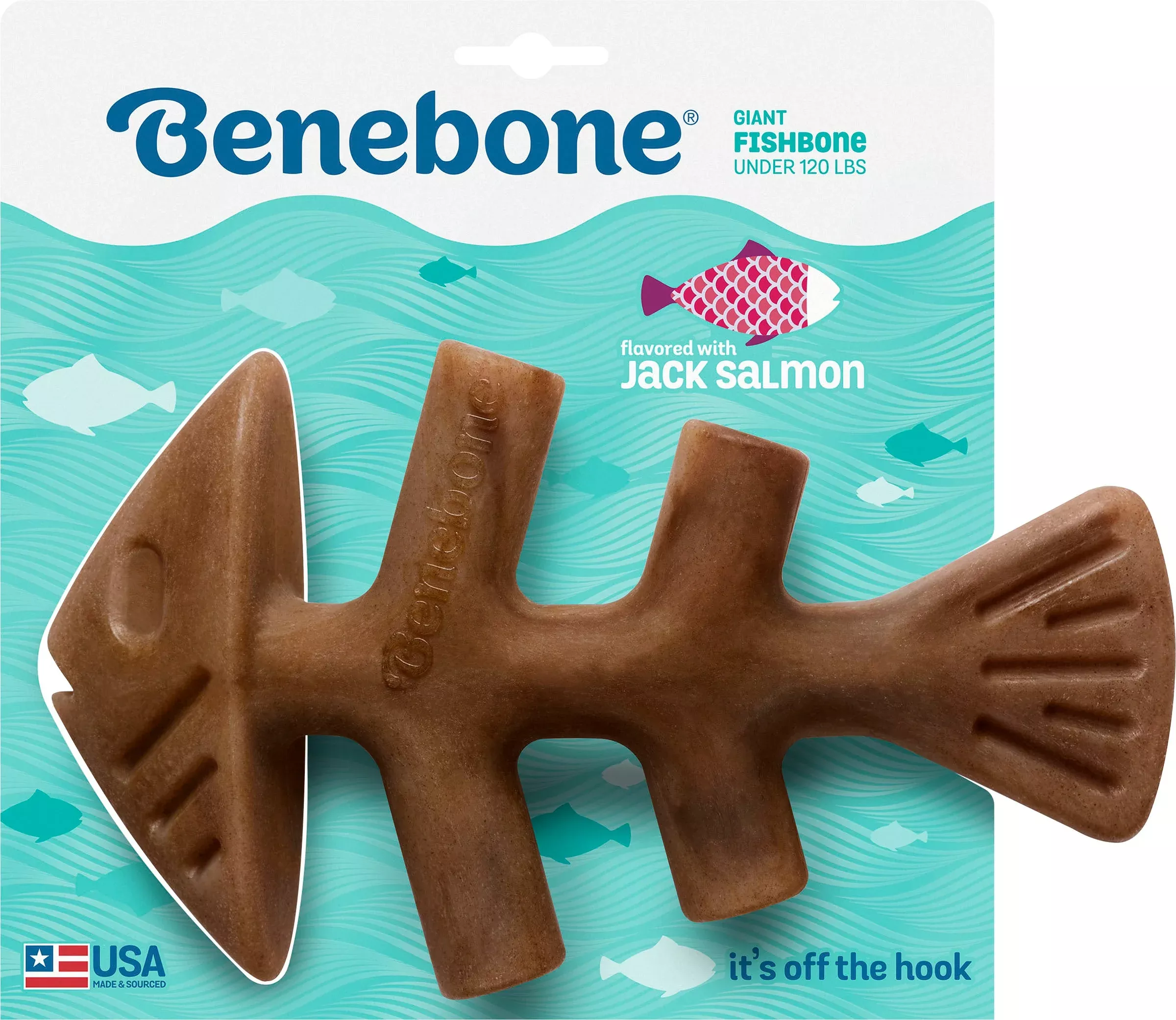 Benebone Fishbone Dog Chew Salmon Giant