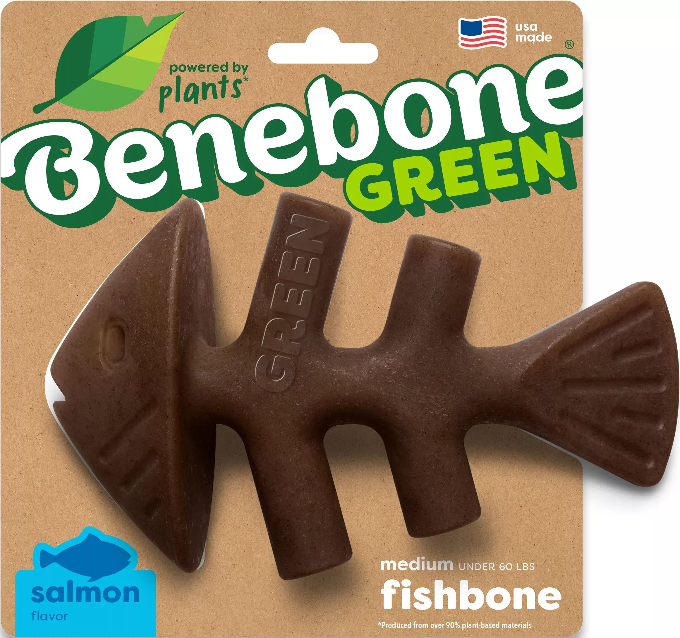 Benebone Fishbone Dog Chew Salmon Medium
