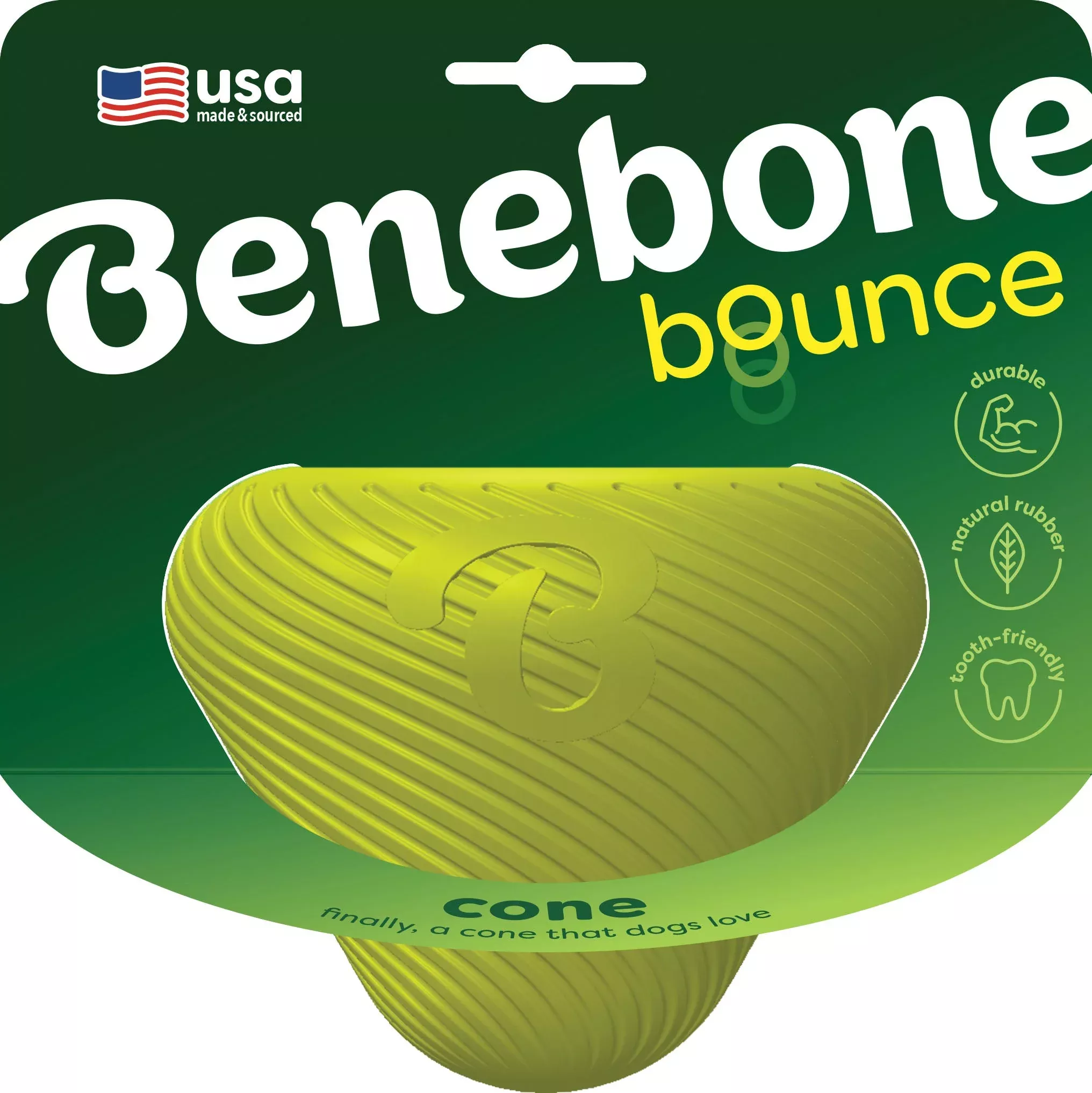 Benebone Rubber Cone Dog Toy Medium