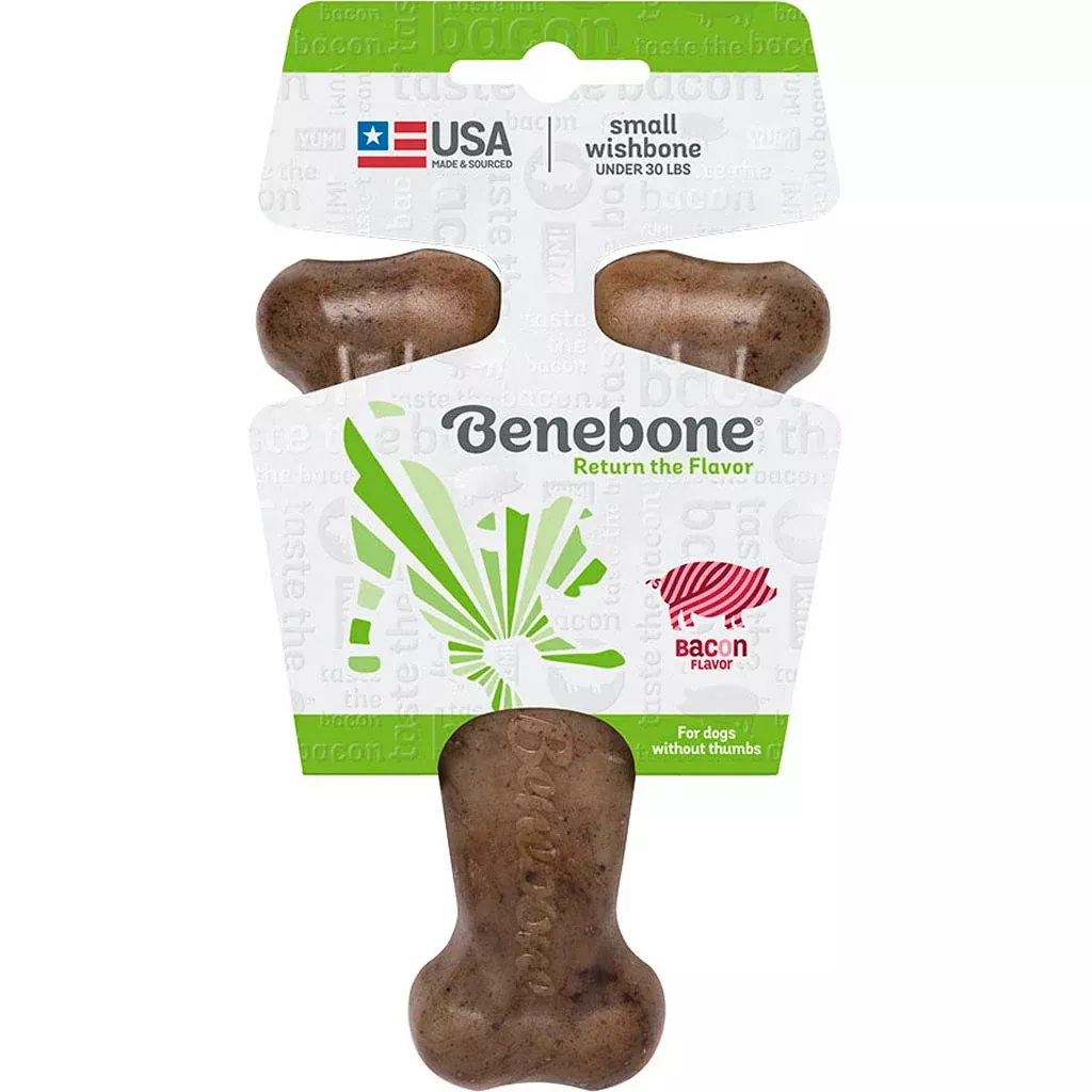 Benebone Wishbone Dog Chew Bacon Small
