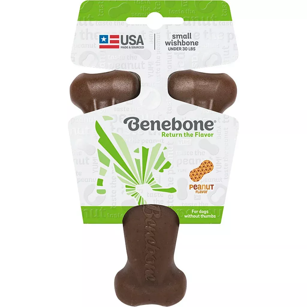 Benebone Wishbone Dog Chew Small Peanut Butter