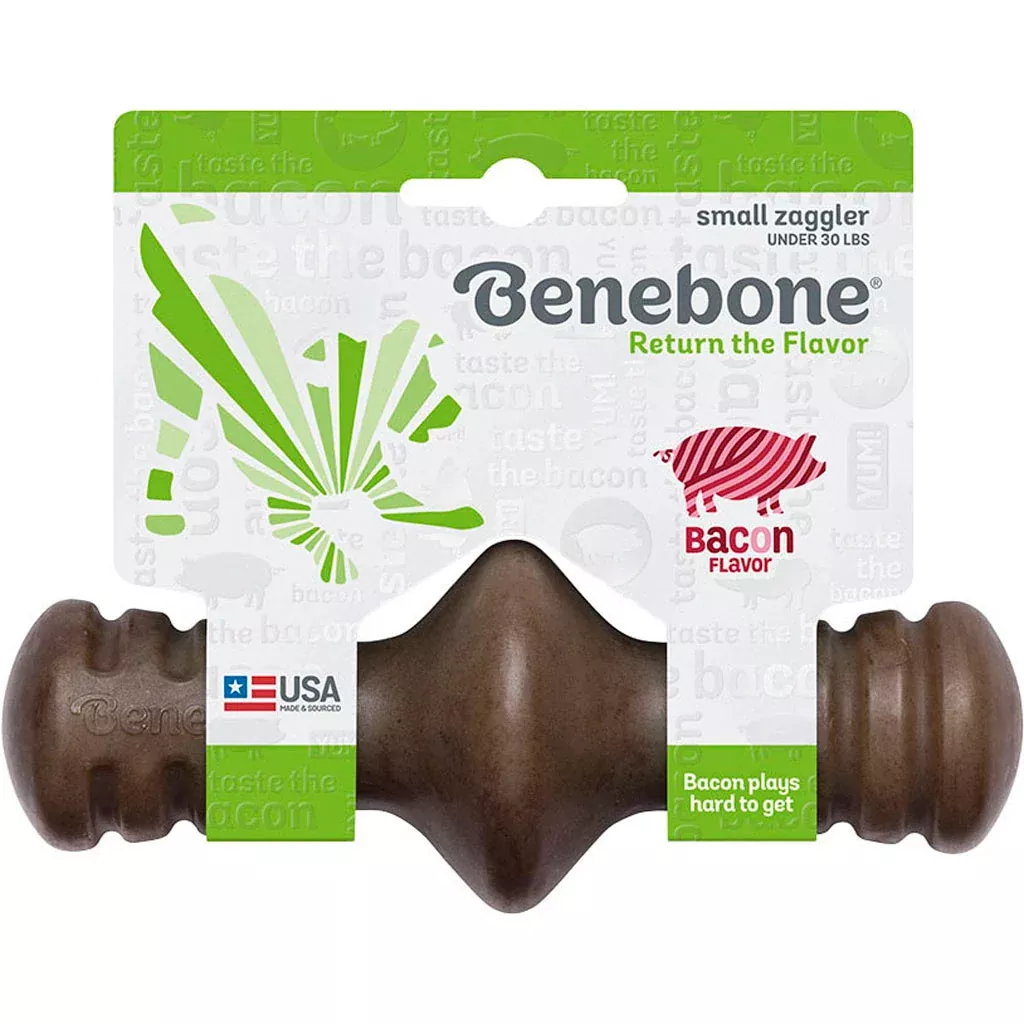 Benebone Zaggler Dog Chew, Bacon, Small