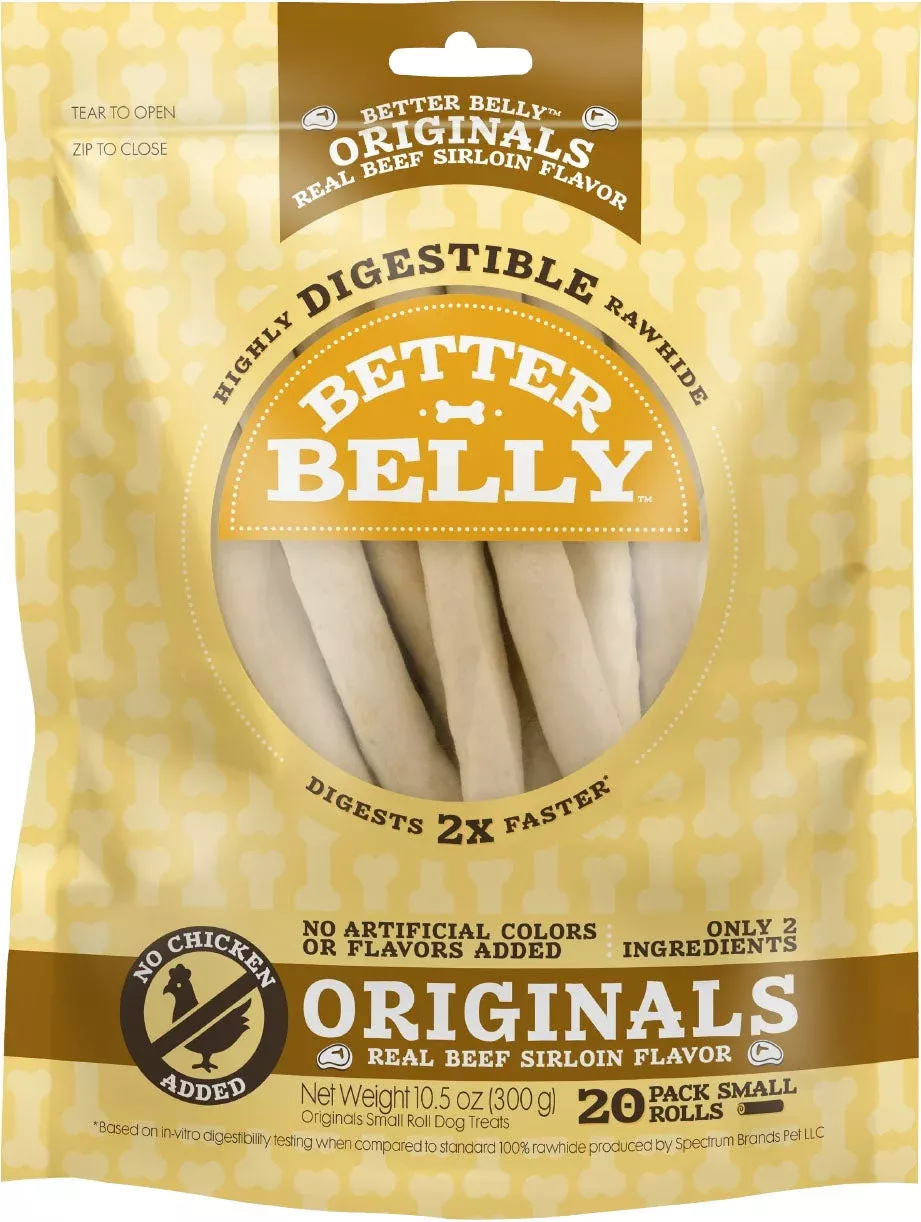 Better Belly Originals Rolls, Beef Sirloin, Small, 20 Pack