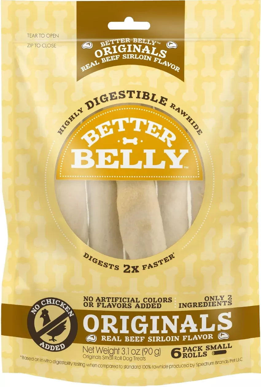 Better Belly Originals Rolls, Small, Beef Sirloin, 6-Pack