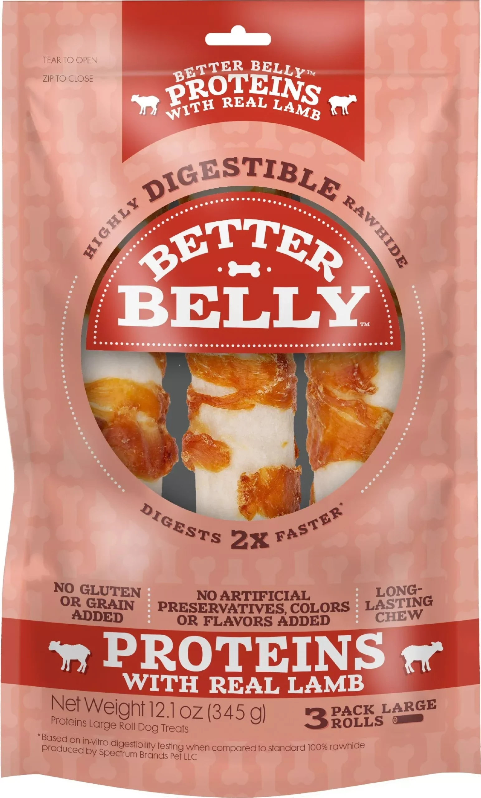 Better Belly Protein Rolls Lamb Large 3-Pack