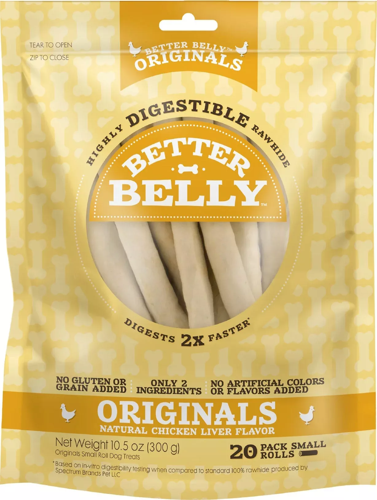 Better Belly Rolls, Chicken Liver, Small, 20 Pack